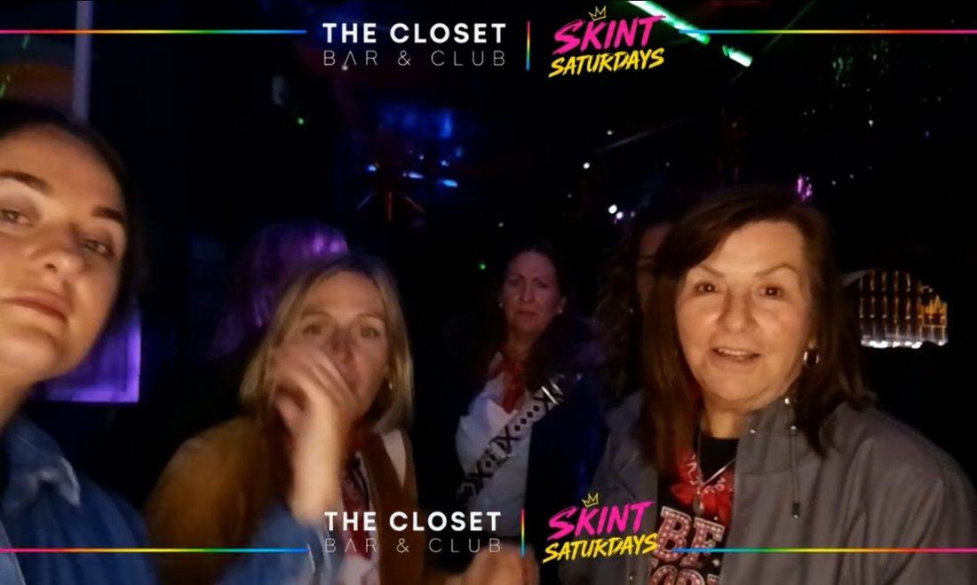 A Lightbooth video with the Skint Saturdays overlay